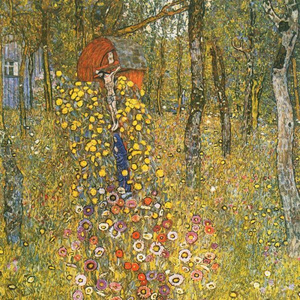 Farm Garden with Crucifix Gustav Klimt